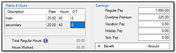 Earnings Grid